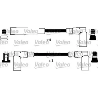 Kit de câbles d'allumage VALEO 346390 pour MERCEDES-BENZ T2/LN1 510 - 95cv