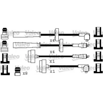 VALEO 346521 - Kit de câbles d'allumage