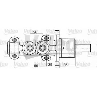 Maître-cylindre de frein VALEO 350707