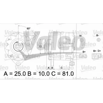 Alternateur VALEO OEM AUU1184