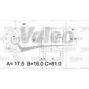 Alternateur VALEO OEM 1005348