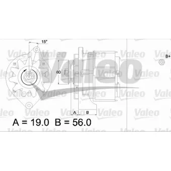 Alternateur VALEO 436299 pour VOLKSWAGEN POLO 1.3 G40 - 115cv
