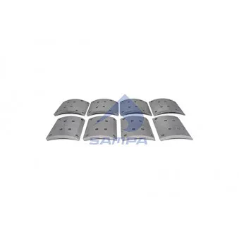 SAMPA 096.636 - Kit de garnitures de frein, frein à tambour