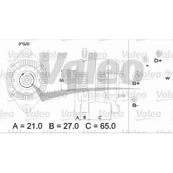 Alternateur VALEO OEM 6001023940