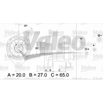 Alternateur VALEO OEM 7701352301