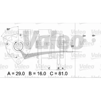 Alternateur VALEO OEM 12311735701