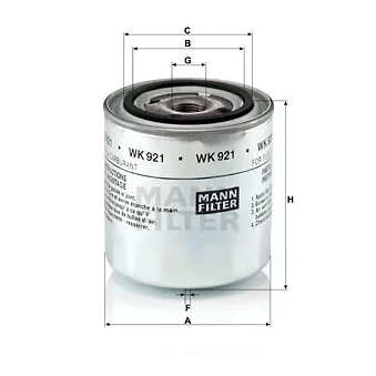 MANN-FILTER WK 921 - Filtre à carburant