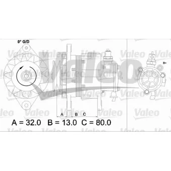 Alternateur VALEO OEM 3730041012