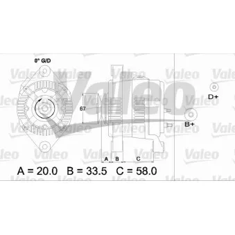 Alternateur VALEO OEM 90289247