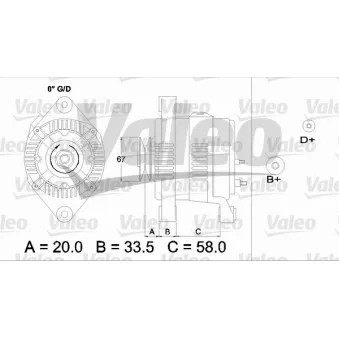 Alternateur VALEO OEM 90511445