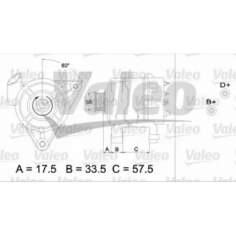 Alternateur VALEO OEM 90540209