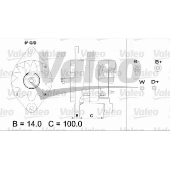 Alternateur VALEO 437352 pour VOLVO FH12 FH 12/500 - 500cv