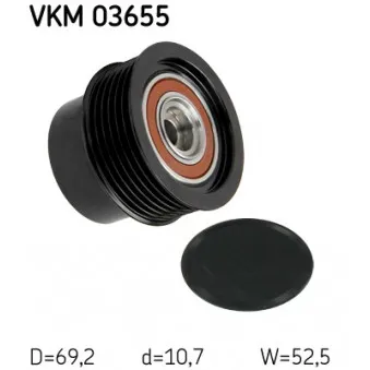 SKF VKM 03655 - Poulie roue libre, alternateur