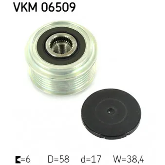 SKF VKM 06509 - Poulie roue libre, alternateur