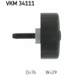 SKF VKM 34111 - Poulie renvoi/transmission, courroie trapézoïdale à nervures