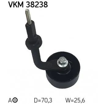 SKF VKM 38238 - Poulie-tendeur, courroie trapézoïdale à nervures