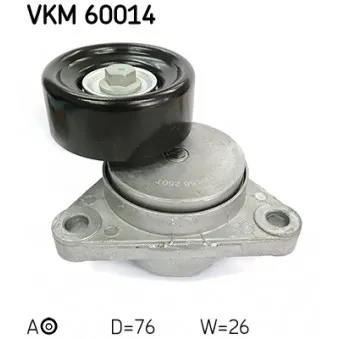 SKF VKM 60014 - Poulie-tendeur, courroie trapézoïdale à nervures