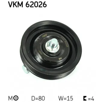 SKF VKM 62026 - Poulie-tendeur, courroie trapézoïdale à nervures