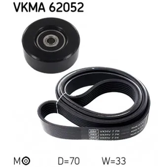 SKF VKMA 62052 - Jeu de courroies trapézoïdales à nervures