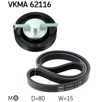 SKF VKMA 62116 - Jeu de courroies trapézoïdales à nervures