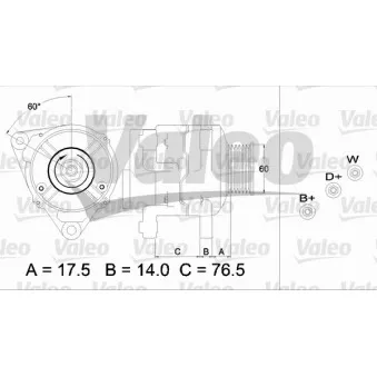 Alternateur VALEO OEM R95AB10300DB