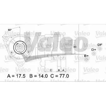 Alternateur VALEO OEM 96FB10300DE