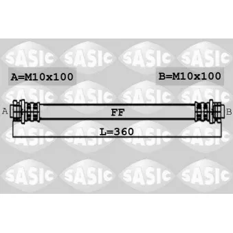 SASIC 6606125 - Flexible de frein arrière gauche