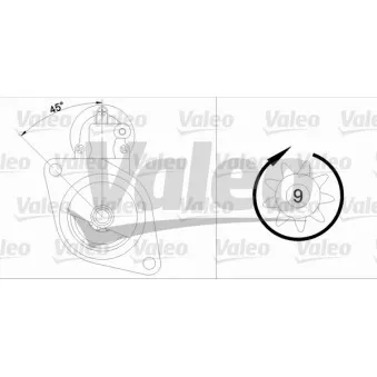 Démarreur VALEO 455888 pour OPEL VECTRA 2.5 i V6 - 170cv