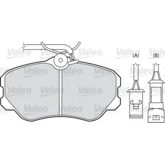 Jeu de 4 plaquettes de frein avant VALEO [540400]