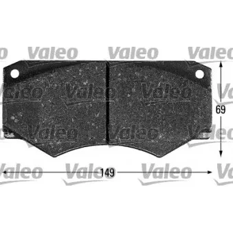 VALEO 540731 - Jeu de 4 plaquettes de frein avant