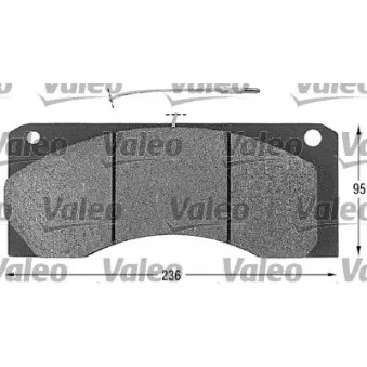 Jeu de 4 plaquettes de frein avant VALEO 541615