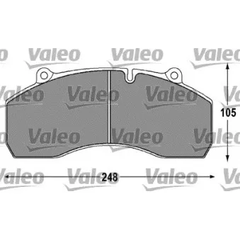 Jeu de 4 plaquettes de frein avant VALEO OEM 725857