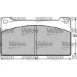 VALEO 541708 - Jeu de 4 plaquettes de frein arrière