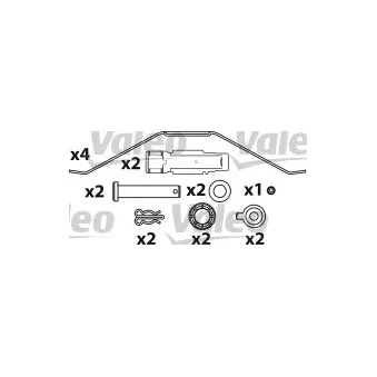 VALEO 541718 - Jeu de 4 plaquettes de frein avant