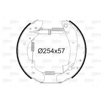 Jeu de mâchoires de frein VALEO OEM 424237