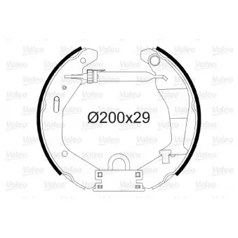 Jeu de mâchoires de frein VALEO 554862