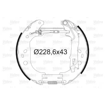 VALEO 554890 - Jeu de mâchoires de frein
