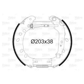 Jeu de mâchoires de frein VALEO OEM 049070D011