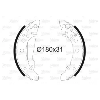 Jeu de mâchoires de frein VALEO OEM 171698525AX