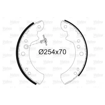 Jeu de mâchoires de frein VALEO OEM 1662294