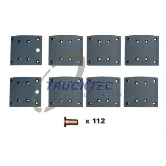 TRUCKTEC AUTOMOTIVE 03.35.121 - Kit de garnitures de frein, frein à tambour