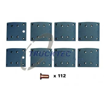TRUCKTEC AUTOMOTIVE 03.35.125 - Kit de garnitures de frein, frein à tambour