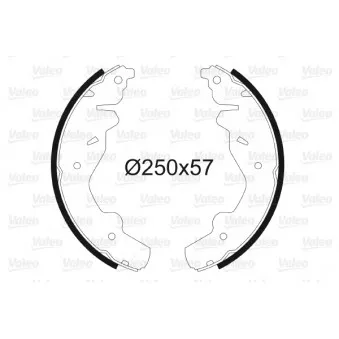 Jeu de mâchoires de frein VALEO OEM 0K0112638Z