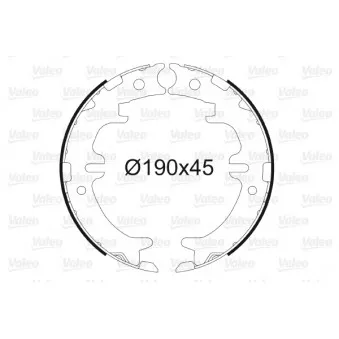 Jeu de mâchoires de frein, frein de stationnement VALEO OEM 4659050010