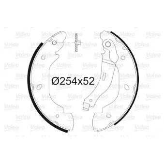 Jeu de mâchoires de frein VALEO OEM 1227045