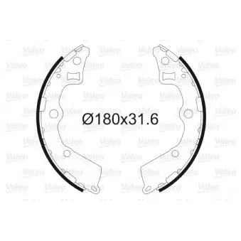 Jeu de mâchoires de frein VALEO OEM 5835007A00