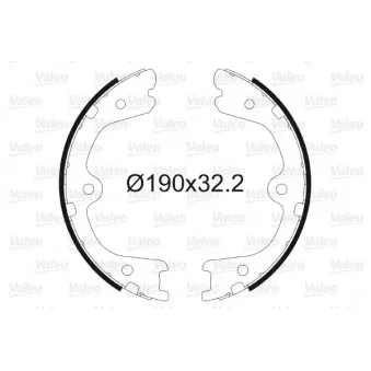 Jeu de mâchoires de frein, frein de stationnement VALEO OEM 44060EA026