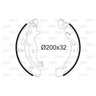 Jeu de mâchoires de frein VALEO OEM 1737303