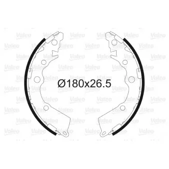 Jeu de mâchoires de frein VALEO OEM 583501YA00