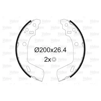 Jeu de mâchoires de frein VALEO OEM 5320068L01